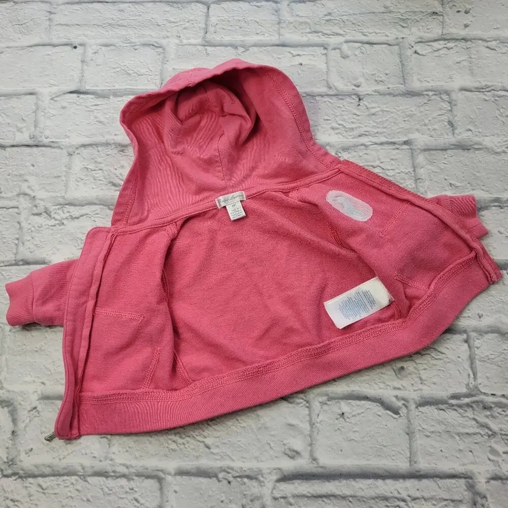 Ralph Lauren Pink Logo Hoodie size 6 months